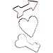 Wilton Metal Arrow Heart Key 3 Piece Cookie Cutter Set, Multicolor