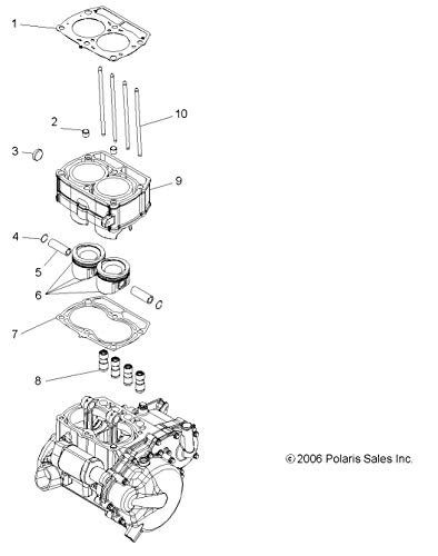 image for Polaris Piston Rings 80mm Kit, Genuine OEM Part 2202920, Qty 1, Black