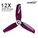 12pcs Gemfan 4052 4 inch 3-Blade Propellers Props Triblade CW CCW Propeller for 2205 2206 2207 Brushless Motor and 160 180 210 220 230 260 FPV Drone Racing Quadcopter Frame Kit by Crazepony (Purple)