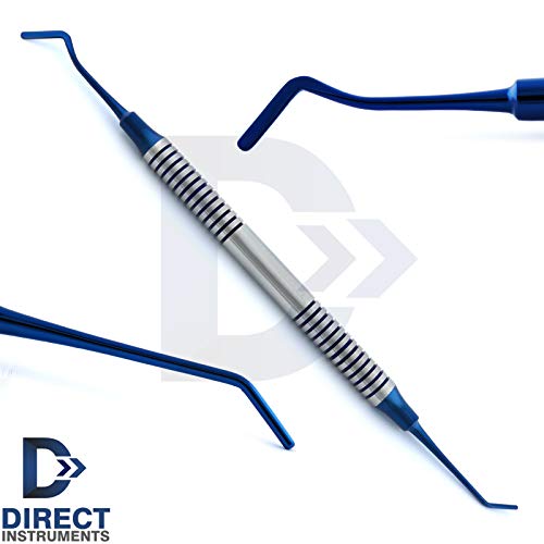 Composite Instruments Dental Plastic Filling Tools Set 6Pcs Titanium Blue Restoration Cavity Preparation Carvers Contouring Plugger Ball Burnisher Spatula