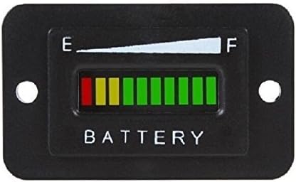 LOOYUAN 48V Battery Indicator Meter Gauge Tri-colors Rectangle Shape For Truck RV Golf