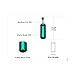 JewelryPalace 4.4ct Fancy Cut Simulated Green Nano Emerald Pendant Necklace for Women, 925 Sterling Silver White Gold Plated Necklace, Anniversary Gemstone Necklace for Women 18 Inches Chain