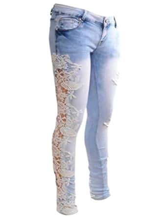 Tuesdays2 Womens Distressed Ripped Skinny Denim Jeans