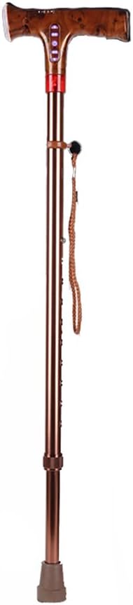 XUEPING Cane Elderly Intelligent Crutches Versatile Retractable Walking Stick Adjustment Range Of 64 Cm -97 Cm (Color : Bronze)