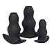 FeiGu 3PCS Medical Silicone Hollow Anal Butt Plug Set-Anal Sex Toys, Masturbation for Adults (S/M/L)