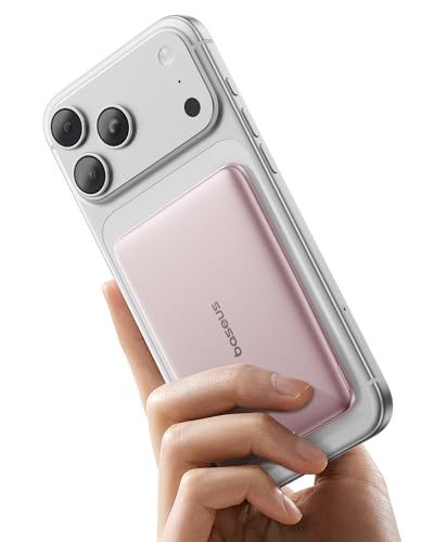 Baseus Picogo AM41 Power Bank, Ultra Slim 5000mAh Magsafe Powerbank, PD 20W Schnellladung, Portabel, Wireless Magnetische Externe Batterie mit USB C K