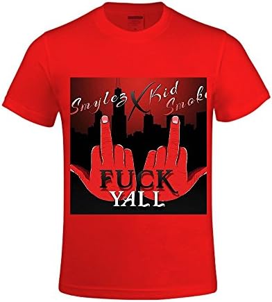Fuck Yall Kid Smoke &amp; Smylez Men Crew Neck Fashion T Shirt For Men Red