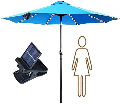 Patio Umbrella Lights Solar Powered String Lights With Clip Multi Mode 112led Outdoor Waterproof Umbrella Pole Solar Lights For Beach Deck Garden Camping Tents