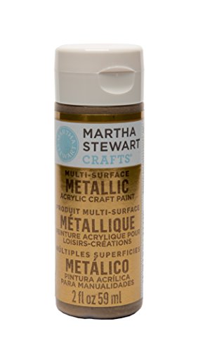 Martha Stewart Crafts Multi-Surface Metallic Acrylic Craft Paint in Assorted Colors (2-Ounce), 33000 Brushed Bronze
