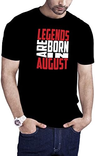 Cali Dreamers Men's Legends Are Born In August birthday t-shirt black