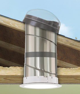 VELUX TGR 010 0000 Sun Tunnel, 10" Tubular Skylight Acrylic Dome w/Low-Profile Flashing & Rigid Tunnel by VELUX