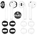 IiEXCEL (Fit in Case) 4 Pairs Replacement Super Thin Slim Silicone Earbuds Ear Tips and Covers Skin Accessories for Apple AirPods or EarPods Headphones (Fit in Charging Case) (Black White) primary