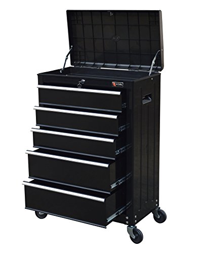 TB3205X-BK Excel 22 Roller Tool Cabinet with 5 Ball Bearing Drawers, 22in, Black TB3205X-BK Excel 22" Roller Tool Cabinet with 5 Ball Bearing Drawers, 22in, Black