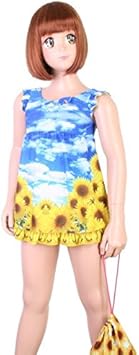 Amazon Co Jp Yocchi 女児 ひまわり畑 ワンピース キッズ水着 日本製 2342 スポーツ アウトドア