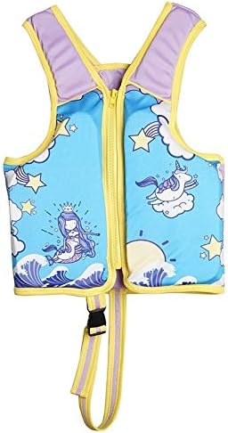 Megartico Kids’ Swim Vest Life Jacket Girls Adjustable Safety Strap Boys Swim Training Aid Zipper - Toddler Learn-to-Swim