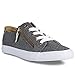Twisted Women's KIX Canvas Sneakers with Decorative Zippers,Charcoal, Size 6
