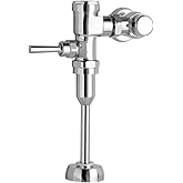 American Standard Flush Valve 6045101.002 Ultima Manual Urinal Flush Valve, Piston-Type, 1.0 GPF, Polished Chrome