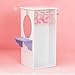 Olivia's Little World - Princess Dresser with 3 Hangers (White) | Wooden 18 inch Doll Furniture