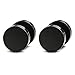 Areke Mens Stainless Steel Screw Stud Earrings Unisex Womens Ear Plugs Tunnel Jewelry 3 Pairs