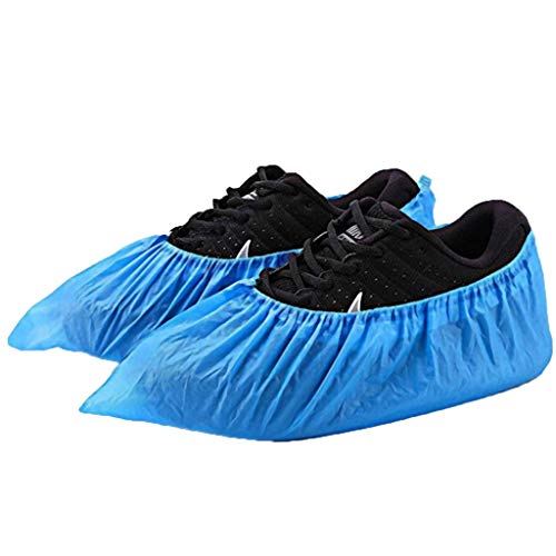 Agelloc 100pcs Disposable Shoe Boot Covers Waterproof Slip