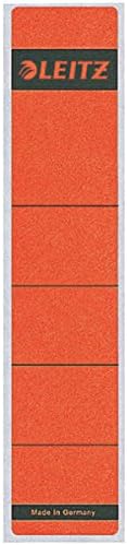 Esselte Leitz Self-Adhesive Spine Label Paper Short Narrow Pack of 10 Red