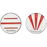 Vectorputt tm - USGA Approved Golf Ball Mark - Double Sided Golf Ball Marker with hat Clip (30mm)
