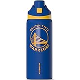 Hydrapeak x NBA Officially Licensed Golden State Warriors Oasis 32 oz Water Bottle with Chug Lid Push Button, Stainless Steel Water Bottle No Straw, 32 oz Insulated Water Bottle
