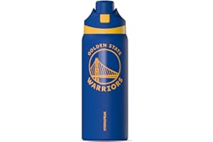 Hydrapeak x NBA Officially Licensed Golden State Warriors Oasis 32 oz Water Bottle with Chug Lid Push Button, Stainless Steel Water Bottle No Straw, 32 oz Insulated Water Bottle