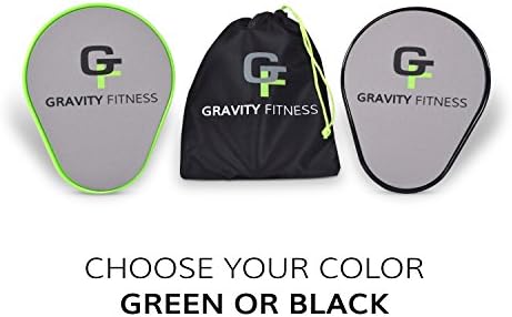 Gravity Fitness Core Slider, Premium Quality Two-sided Sliding Plate, Free Travel Bag and Exercise Guide
