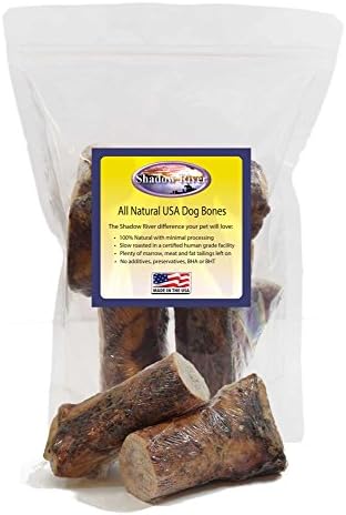 Shadow River Premium USA Beef Center Cut Medium Dog Bones 4-5" Long, 2.5-5" Thick (Pack of 4)