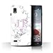 Personalized White Marble Fashion Case for LG Optimus L9/P760 / Solid Pink Heart Design / Initial/Name/Text DIY Cover