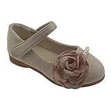 Bella Rosa Toddler Little Girls Dress Ballet Mary Jane Pearl Flat Shoes（Size6-11)New