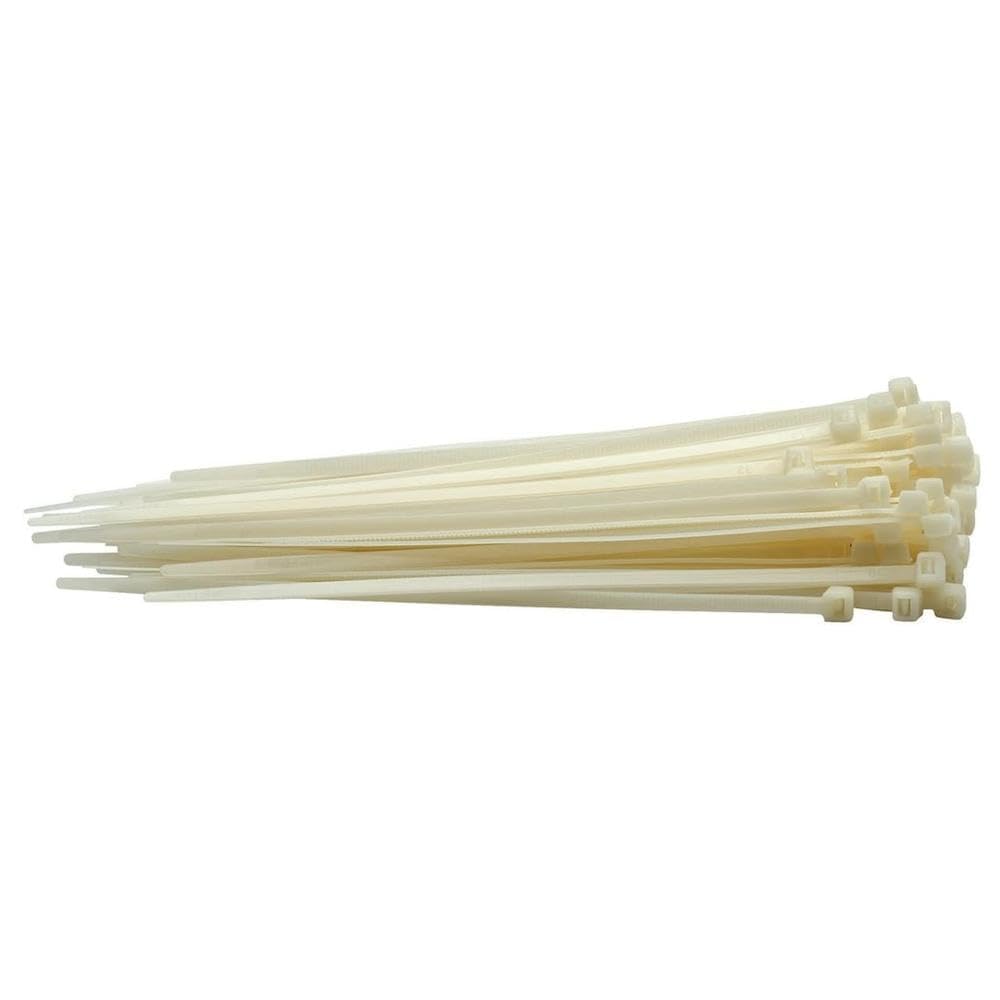 Draper 70394 Nylon 4.8 x 200mm White Cable Ties (100 Pieces)