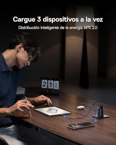 Carregador Picogo USB C 67W para iPhone 17, Adaptador de Alimentação Mini USB C com 3 portas, carregador PD com PPS, Carregamento Rápido GAN Compatível com iPhone 16-8, MacBook, iPad, Portátil, Galaxy S25