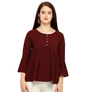 J B Fashion Women Tunic Short Top for Jeans Plain Diamond Creap Top Stylish Casual Women/Girls Top