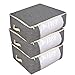 Qozary 3 Pack 105L Storage Bags for Comforters, Blankets, Clothes, Quilts and Towels, Better and Sturdy Under Bed Organizer Bag, Large Storage Bags Great for Closets, Bedrooms (53L)