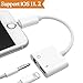 2 in1 THYTOB Jack Headphone Adapter for iPhone X 8/8Plus 7/7Plus iPod/iPad. Audio to 3.5mm Aux Splitter Adaptor Headset Earphone.(Support Audio + Charge +Compatible iOS 10.33/11.2or Later)