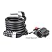 Blusmart Bike Lock Cable, 6-Feet Bike Cable Basic Self Coiling Resettable Combination Cable Bike Locks with Complimentary Mounting Bracket, 6 Feet x 1/2 Inch,1.4Lb