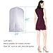 UOUEHRA Moth Proof Garment Bag 40 inch Lightweight Clear White PEVA Breathable Suit Bags (Set of 6) with Study Full Zipper for Suit Clothes Storage Closet