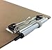 Pen Holder Clipboard, Letter Size, Low Profile Clip, Hardboard, 6-Pack (Pen Included)