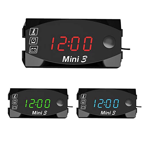 ZHIYA Motorfiets Elektronische Klok Thermometer Voltmeter 3in1 IP67 Waterdicht en Stofdicht LED Horloge met 6V30V… - Image 7