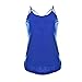 Women's Cute Criss Cross Back Tank Tops Loose Hollow Out Camisole Shirt(Blue,X-Large)