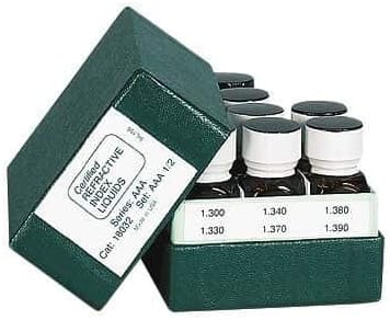 Cargille 18061 Refractive Index Standard Solution, 1.400 to 1.458; 7.4 mL x 30 Liquids