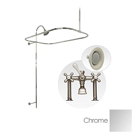 Randolph Morris Rim Mount Clawfoot Tub Shower Enclosure With