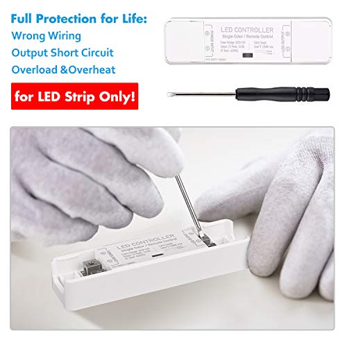 Spightdex LED Strip Light Dimmer DC 5V24V 10A PWM Wireless RF Remote