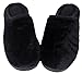 LUXEHOME Men's Slip On Indoor/Outdoor Fleece Scuffs Slipper(1-10) (8-9 US, Black)