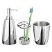 InterDesign Forma Metal Toothbrush Holder Stand for Bathroom, Vanity Countertops in Master, Guest, and Kids' Bathrooms, 3