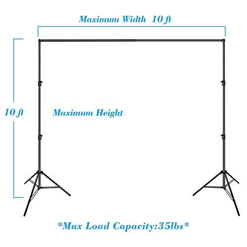 EMART 10 x 10 ft Photo Video Studio Heavy Duty Adjustable Backdrop