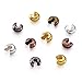 Pandahall 500pcs Mixed Style Iron Crimp Beads Covers Round Crimp Cover Clamp Tips Knot Cover Metal DIY Jewelry Findings 5mm
