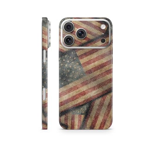 Glossy Glitter Phone Skin Compatible with Apple iPhone 17 Pro Max - Vintage Ame…